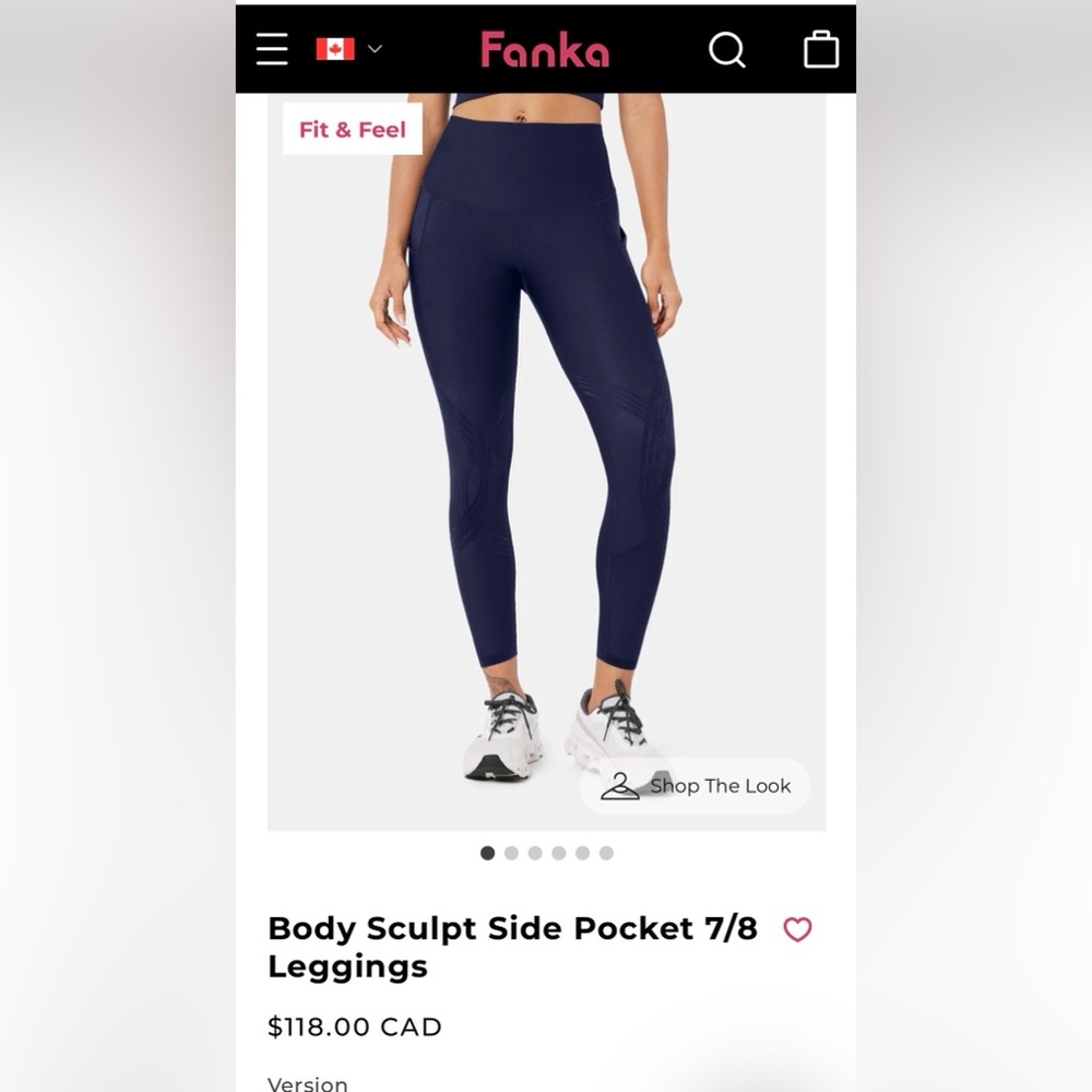 Fanka Navy Blue 7/8 Leggings with Side Pockets